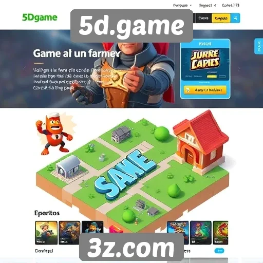 Análise das principais funcionalidades do site 5d.game